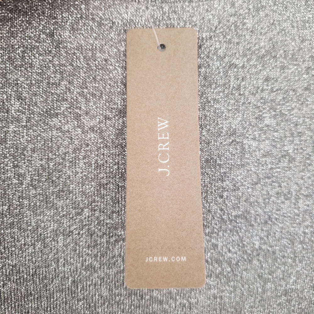 J. Crew Metallic Silver Gray Long Sleeve Shirt - Picture 4 of 4